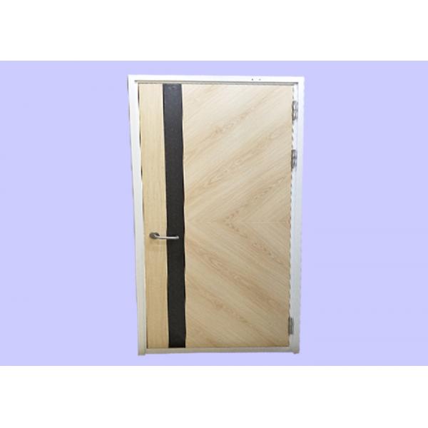 Quality Single Swing Right/Left Hand 60 min Beige Particle Board Wood Fire Door With Steel Frame for sale