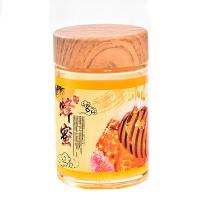 China Small Crystal Glass Honey Jar With Plastic Lid Eco Friendly SGS Approved factory