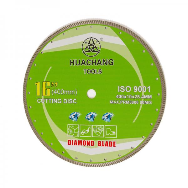 Quality Dry Cut Continuous Diamond Turbo Blade For Granite 16inch 400mmx25.4mm for sale