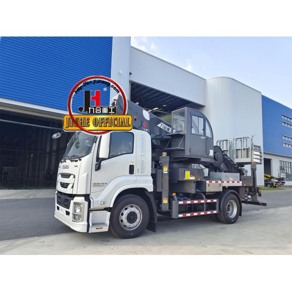 Quality JIUHE JIEFANG 4*2 Hydraulic Lift Platform Truck 45m Truck Mounted Aerial Working Platform With Bucket for sale