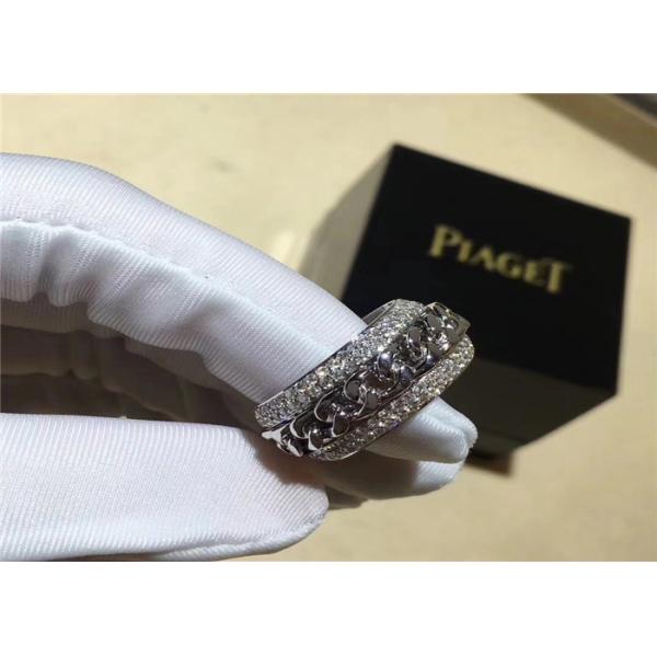 Quality Piaget 18K Gold Diamond Ring , Luxury 18K White Gold Diamond Band diamond jewelry factory for sale