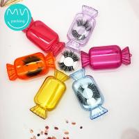 China Custom Logo Candy Themed Lash Boxes for Mink Lashes Empty Private Label Clear Acrylic for sale