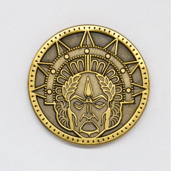 Quality Zinc Alloy Die Casting Antique Gold Challenge Coins SGS Customized Double Sided for sale
