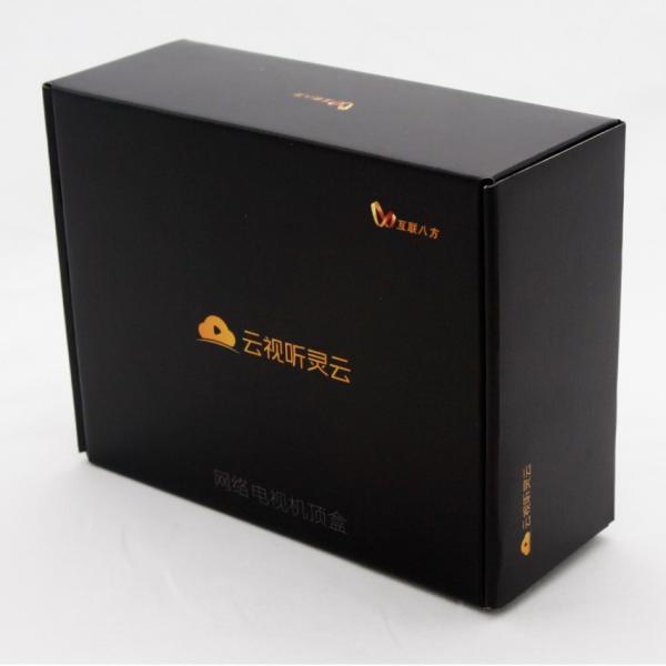 Quality Black Corrugated Mailer Boxes Card Paper Shipping For Router Small Electronic for sale