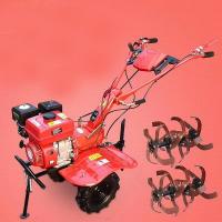 China 170F 4.0KW Agriculture Tiller Ploughing Machine Red Direct Gear Transmission Gasoline factory