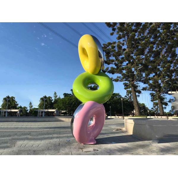 Quality Impressive Painted Modern Abstract Sculpture Colorful For Children Fairground for sale