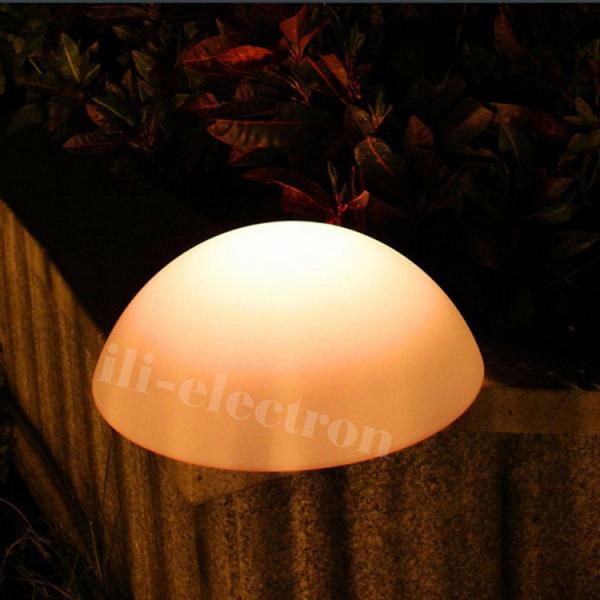 Quality Plastic LED Colour Changing Waterproof Ball Lamp Half Sphere Shape For Garden Decor for sale