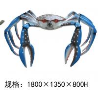 China Blue Crab Animal Fiberglass Marine life Sculpture Customized factory