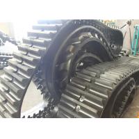 Quality 100mm Pitch Dumper Rubber Tracks Black Color With High Tensile Strength for sale