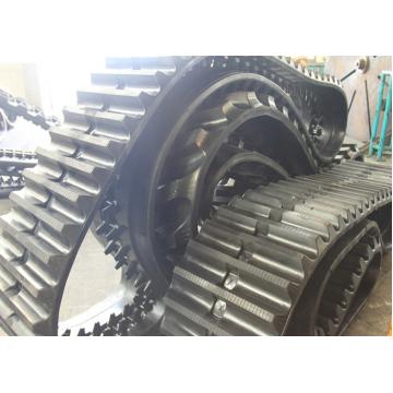 Quality 100mm Pitch Dumper Rubber Tracks Black Color With High Tensile Strength for sale