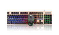 China Waterproof Computer Hardware Devices , Suspended Colorful LED Light USB Gaming Keyboard factory
