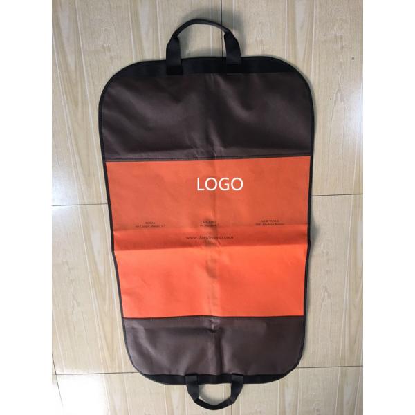 Quality Handle Suit Garment Bag Travel Colored Non Woven Printed With Clips 115*60 cm for sale