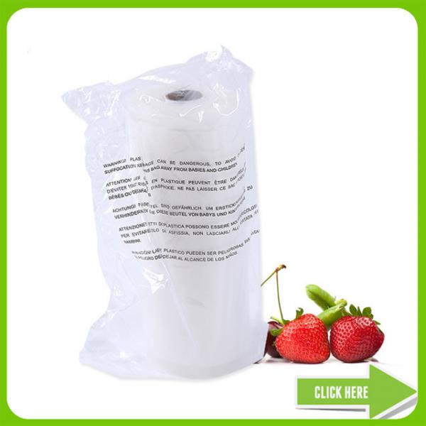 Quality Customized Flat Food Grade Plastic Liner , Supermarket Plastic Bags Roll for sale