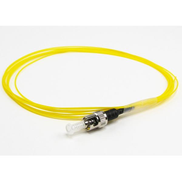 Quality 0.9mm 6core , 12core ST SM Fiber Optic Pigtail with Yellow Fiber Optic Cable for sale