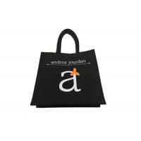China Black Recycle Eco Fabric Custom Tote Bag 26*26cm Small Size Shopping Bag factory