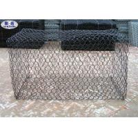 Quality 80X100 PVC Coating Gabion Wall Cages , Wire Mesh Baskets Retaining Walls for sale