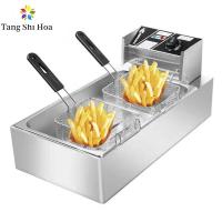 China 6L+6L Commercial Electric Deep Fryer Electric Deep Fat Fryer With Thermostat Controller factory