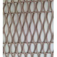 China Rose Gold Steel Weave Architectural Woven Wire Mesh With Painting For Railing for sale