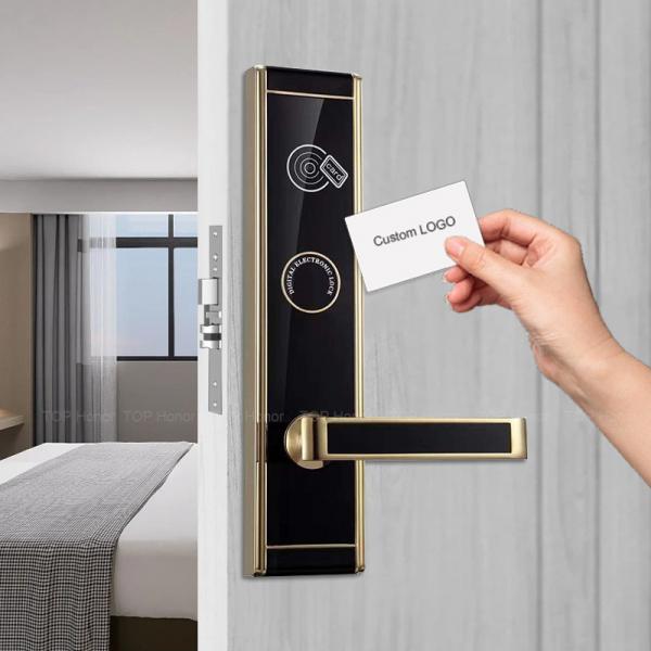 Quality Smart Hotel Security Door Locks Swiping Card Smartphone App TT Lock Unlock for sale