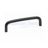 Quality 128mm CC Matte Black Solid Steel Modern Simplistic Wire Pull Furniture Handles for sale