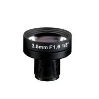 China 1/3 3.5mm Megapixel F1.6 M12x0.5 Mount Non-Distortion IR Board Lens factory