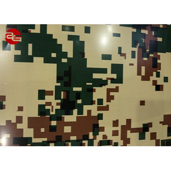 Quality Coated Color Prepainted Steel Coil Durable With Brick / Camouflage Pattern for sale