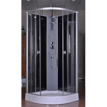 Quality Circle Grey Quadrant Shower Cubicles 900 X 900 X 2250 MM ABS Tray Chrome for sale