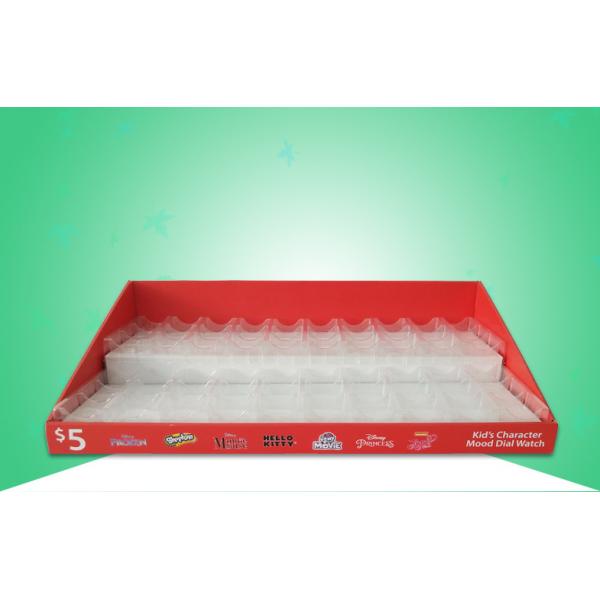 Quality Red Matt Finish Kid Watch Cardboard Display Trays Easy To Degraded Material for sale
