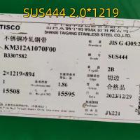 China AISI444 SUS444 UNS S44400 Stainless Steel Metal Sheet 2.0*1220*2440mm For Hot-Water Tanks factory