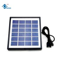 China 6V High Efficiency Portable Solar Panel Charger ZW-2W-6V-3 Glass Laminated Solar factory