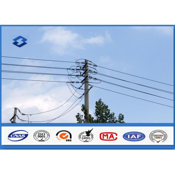 Quality Overhead Transmission Line Steel Utility Pole with Hot dip Galvanization for sale