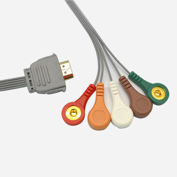 Quality 5 Lead TPU ECG Holter Cable For Zoncare ie90 for sale