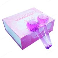 China OEM Premium Custom Private Label Frozen Cryo Cooling Massager Pink Ice Globes for Face factory
