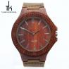 China Wood Dial Japan Quartz Minimalist Leather Watch Moon Phase Heart Rate Monitor factory