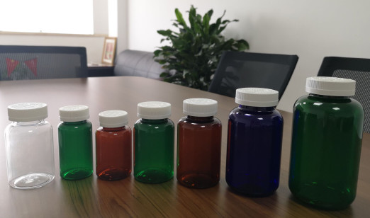 Quality Round 250ml Healthcare PET Medicine Bottles Green / Brown / Natural Color for sale
