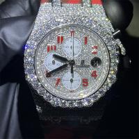 China Royal Oak Moissanite Iced Out Watch factory