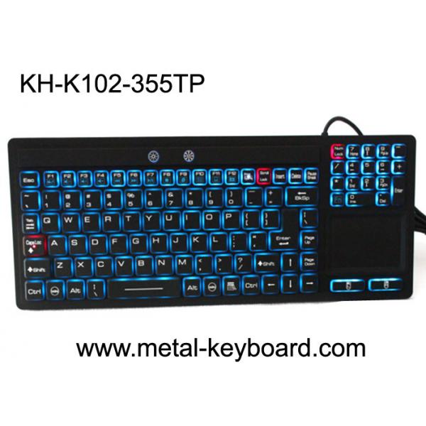 Quality Touchpad Backlit Industrial Computer Keyboard Rubber Silicone For Ruggedized Computer for sale