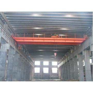 Quality Warehouse Monorail Double Beam Overhead Crane 50 Ton High Work Efficiency for sale