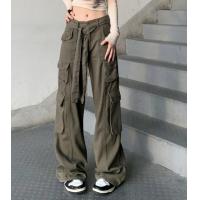 China Small Quantity Clothing Factory Vintage Multi Pocket Cargo Pants Loose Straight Jeans Trousers factory