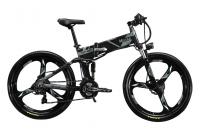 China 26 inch Folding Mountain Electric Bike With Suspension and Shimano Derailleur factory