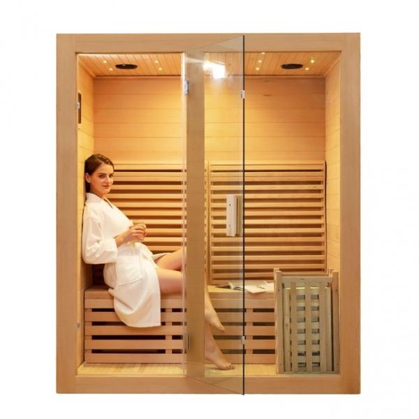 Quality 15-99MIN Hemlock 2 Person Indoor Sauna For Home Indoor for sale