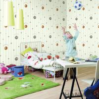 China Best Selling Football Design Walllpaper Modern Chinese Manufacturer PVC Kids Room factory