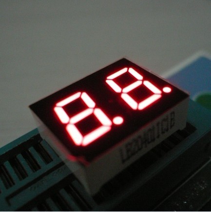 Quality Green Small Custom Two Digit 7 Segment Led Display For Instrument Panel 0.4 Inch for sale