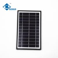 China ZW-7W Glass Laminated Solar Panel 7W 6V aluminum frame filexable solar charger factory