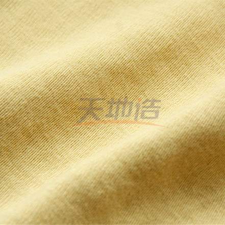 Quality Para Aramid Knitted Fabric Interlock Raw Yellow For Protection Shield for sale