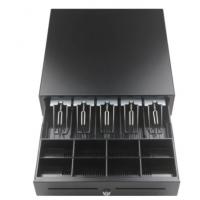 China Black Square POS Cash Drawer With 5 Bills And 5 Coins / Rj11 Interface for sale