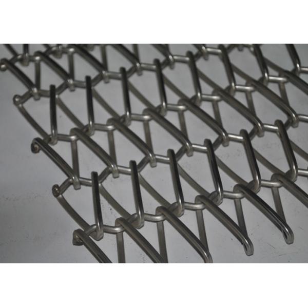 Quality Flat Spiral Stainless Steel Conveyor Belt For Oven , Metal Mesh Belt for sale