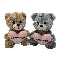 China 18 Cm 2 Colors Plush Bears Toy With Heart For Valentine'S Day Gift factory