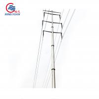 Quality Galvanized Tubular Telecom Monopole Metal Electrical Service Pole for sale