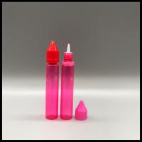 China Slim Pink PET Plastic 30ml Unicorn Bottle Label Printing For E Liquid Dropper factory